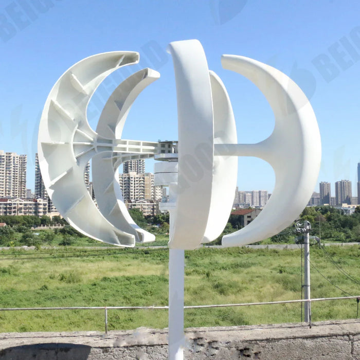 Enagua Mart 8000W Vertical Axis Wind Turbine Generator - 5-Blade with MPPT Controller for Home Use