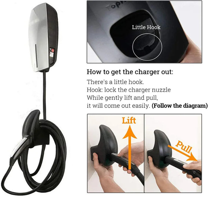 Enagua Mart Car Charging Cable Organizer – Wall Mount Holder For Tesla Models