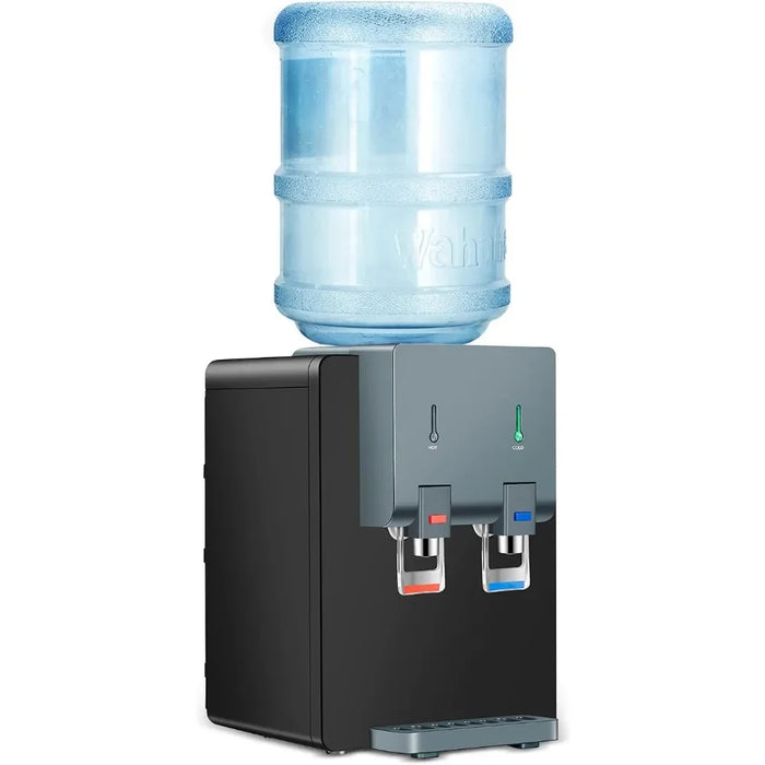 Enagua Mart Premium Countertop Water Cooler Dispenser - Top Loading, Hot & Cold, Child Safety Lock