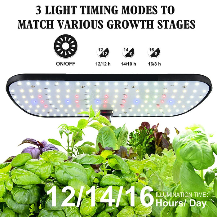 Enagua Mart Hydroponics Growing System - 12 Pods Indoor Herb Garden with LED Grow Light