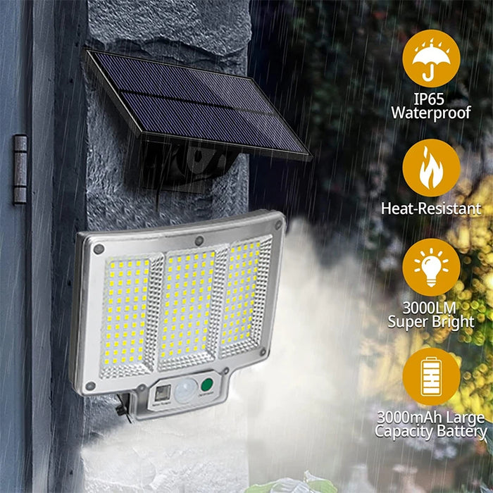 Enagua Mart 192 LED Solar Lamp Outdoor - IP65 Waterproof Spotlights with Motion Sensor for Street, Garden Decor