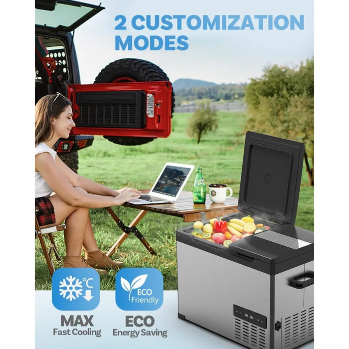 Enagua Mart Car Armrest Refrigerator - Energy Efficient 4.68 Quart Refrigerator with LED Display and App Remote Control