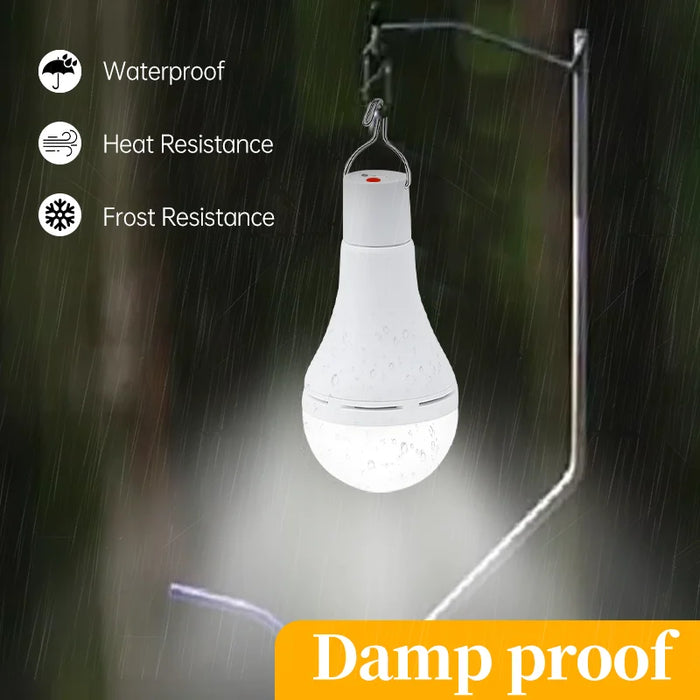 Enagua Mart Solar Hanging Lamp - Waterproof LED Bulb with USB Charging for Outdoor and Indoor Use