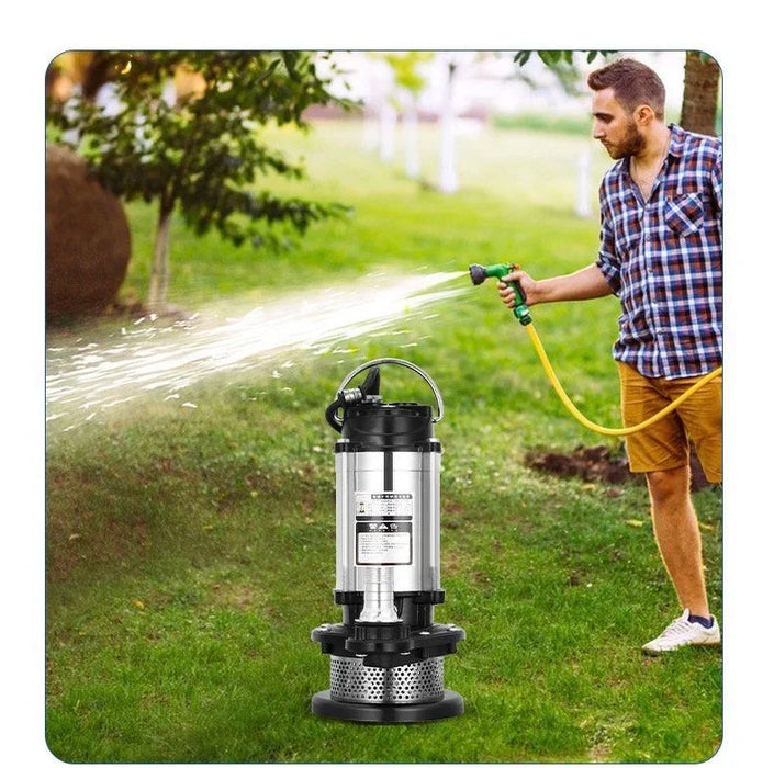 Enagua Mart 370W 10-Meter 220V Stainless Steel Submersible Pump - High Lift Pump for Agricultural, High Flow Irrigation, Deep Well Pumping, Sewage