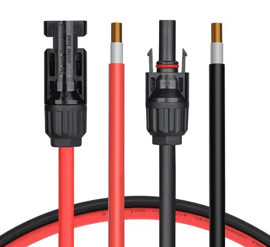 Enagua Mart Solar Cable PV Wire Extension - 1-10M, Red/Black, 4mm/6mm with Waterproof Connector