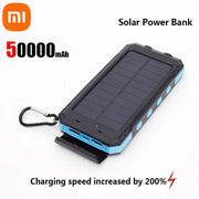 Enagua Mart 200,000mAh Solar Power Bank - Portable Large Capacity Charger Compatible with iOS, Android, USB-A, and USB-C, Fast Charging - Enagua Mart