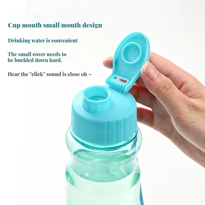 Enagua Mart Transparent Water Bottle - Portable Sport Bottle for Drinking, 650ml