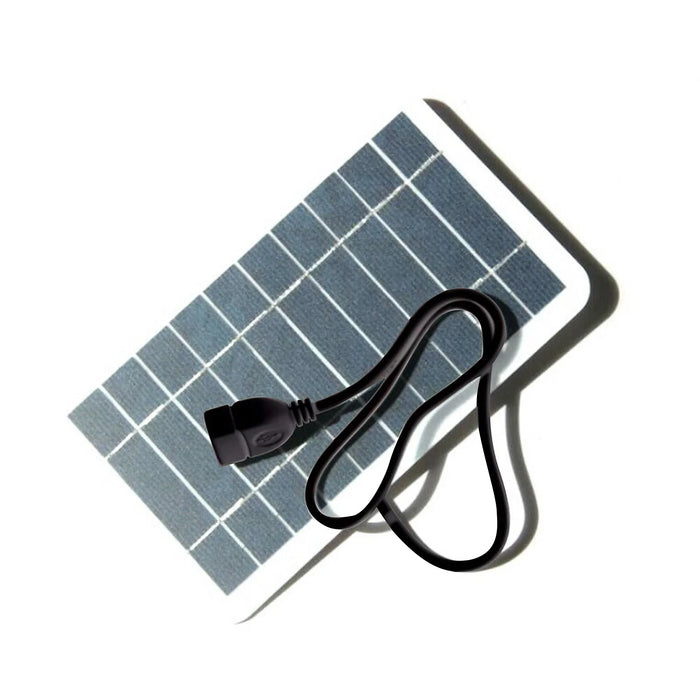 Enagua Mart 2W Polysilicon Solar Panel - USB Portable Travel Charger for Mobile Phones and Outdoor Power Supply