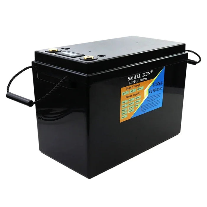 Enagua Mart LiFePO4 12V 310Ah Battery Pack - High-Power Rechargeable Battery with Display and Charger