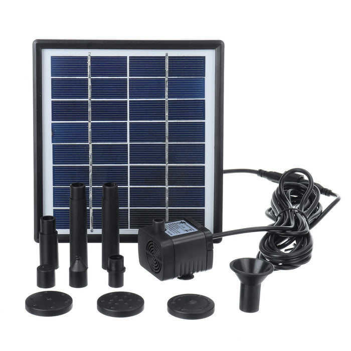 Enagua Mart 2W Mini Solar Fountain Pump Kit - Solar Panel Water Pump for Garden Pools, Bird Baths, and Outdoor Water Features