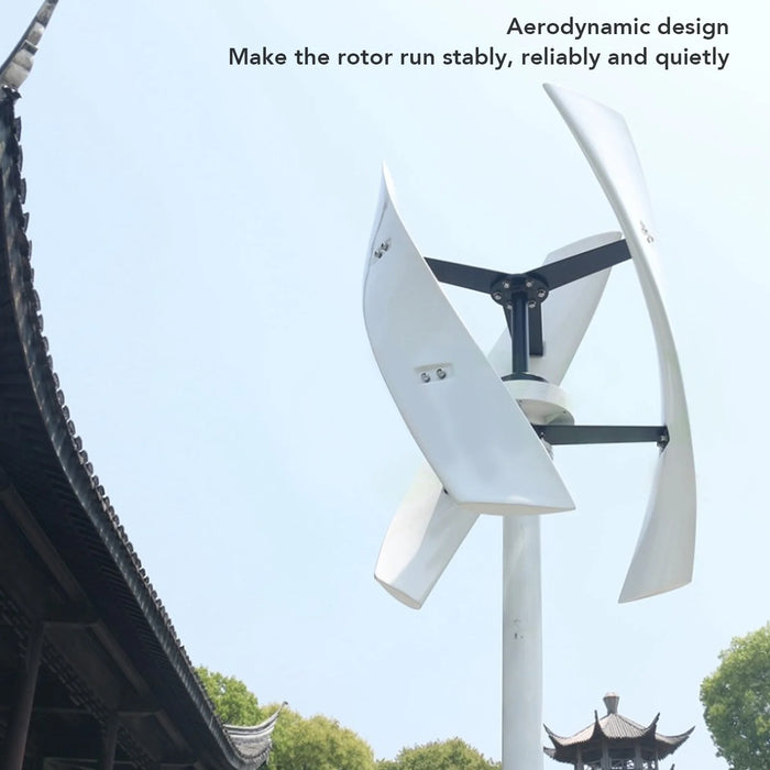 Enagua Mart 300W Maglev Vertical Wind Turbine - Aerodynamic GFRP Blade for Quiet Wind Power Generation