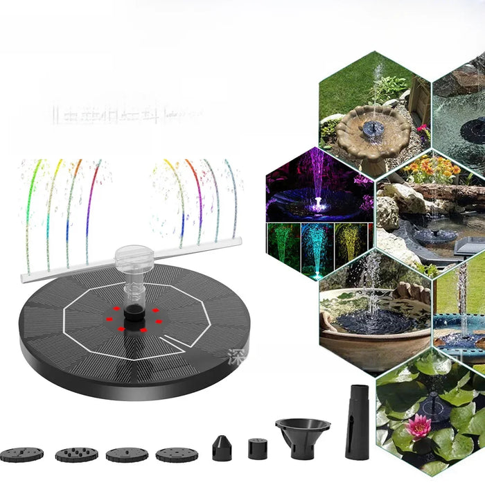 Enagua Mart Solar Outdoor Landscape Fountain - LED Courtyard Garden Water Pump for Bird Bath and Pond