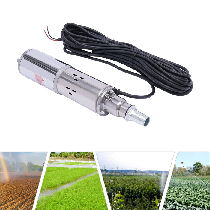 Enagua Mart 12-24V Solar Water Pump - Submersible Pump for Pond, Irrigation, Deep Well