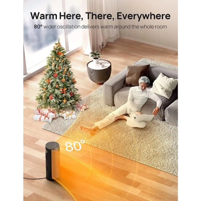 Enagua Mart 1500W Portable Space Heater - PTC Ceramic Heater with Remote Control for Indoor Use