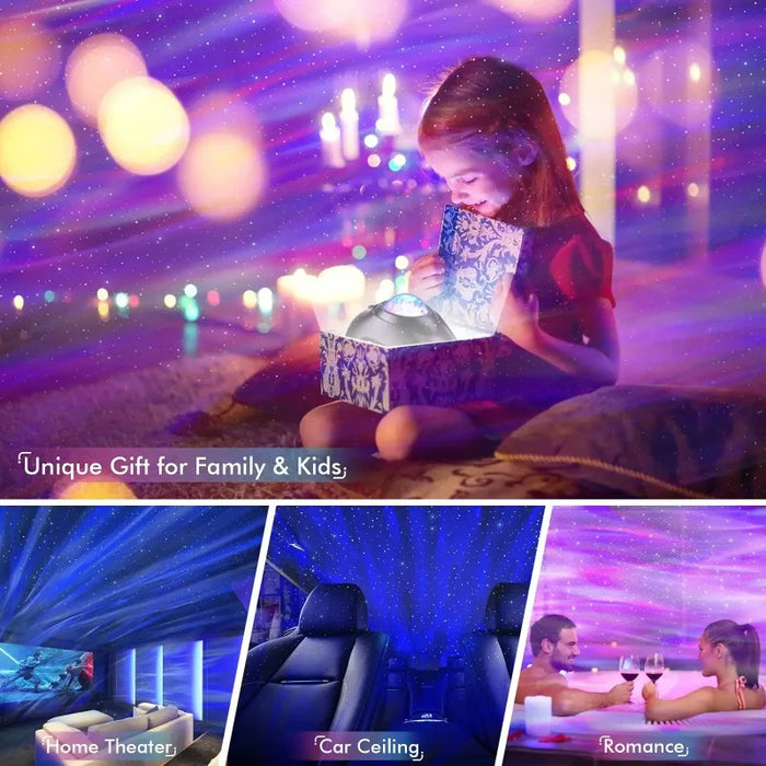 Enagua Mart Aurora Galaxy Projector Night Light - LED Star Nebula Projector with Remote Control & Bluetooth Speaker