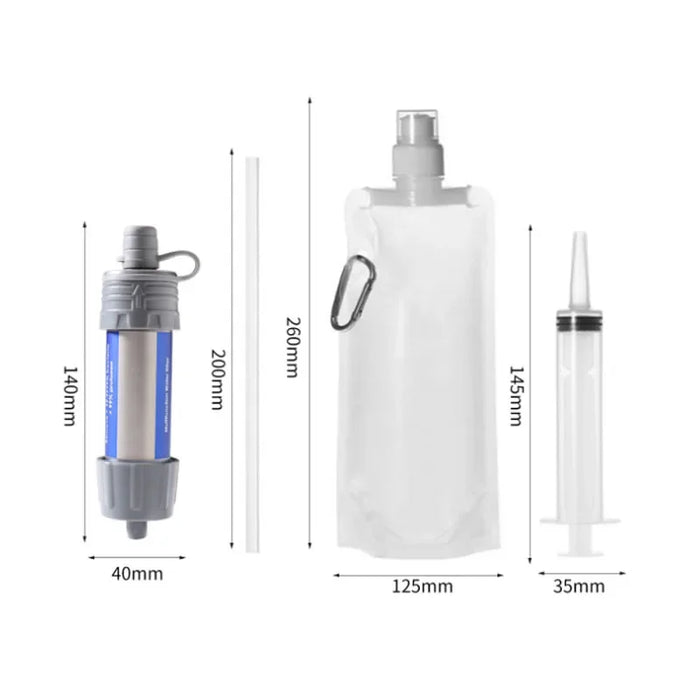 Enagua Mart Portable Water Filter Straw - Emergency Drinking Purifier for Camping, Hiking, and Survival