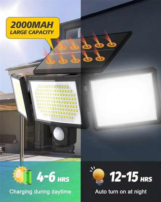 Enagua Mart 304 LED Solar Light Outdoor - Motion Sensor and IP65 Waterproof