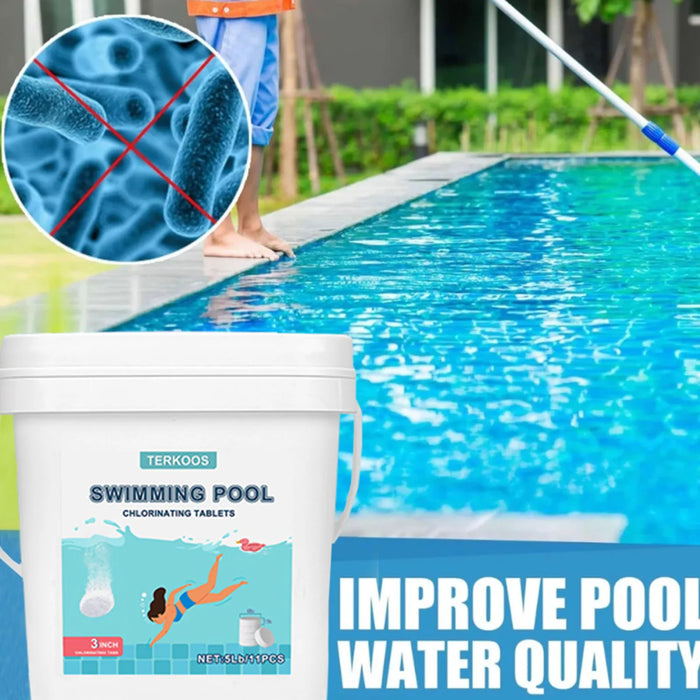 Enagua Mart 10lb Chlorine Tablets for Swimming Pools - 2 Barrels