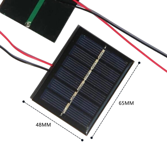 Enagua Mart 0.3W 3V Solar Panel - DIY Solar Battery Charger with Cable for Emergency Use