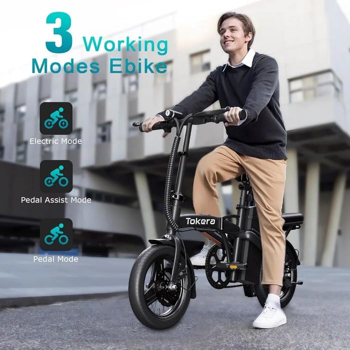 Enagua Mart Folding Electric Bike - 750W Motor, 40-Mile Range, Top Speed 20MPH, Foldable Design