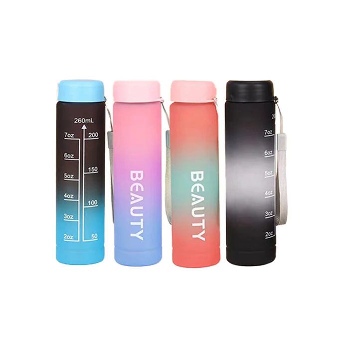 Enagua Mart Gradient Water Bottle 3-Piece Set - Large Capacity Plastic Cups with Straws