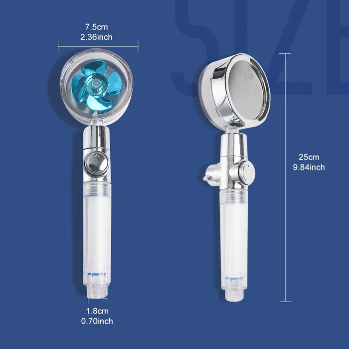 Enagua Mart High-Pressure Water-Saving Handheld Shower Head – 360-Degree Rotating Hydro Jet