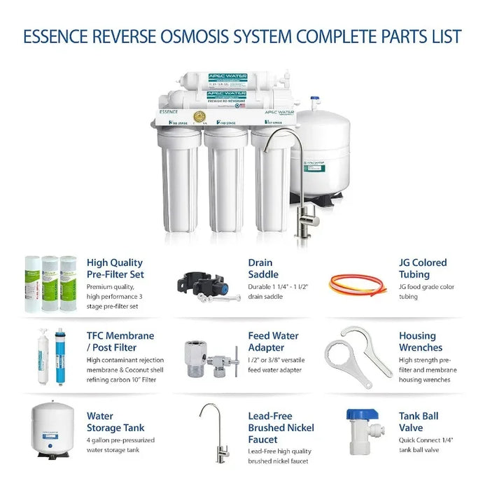 Enagua Mart APEC Water Systems ROES-50 Essence Series – Top-Tier WQA Certified RO Water Filter