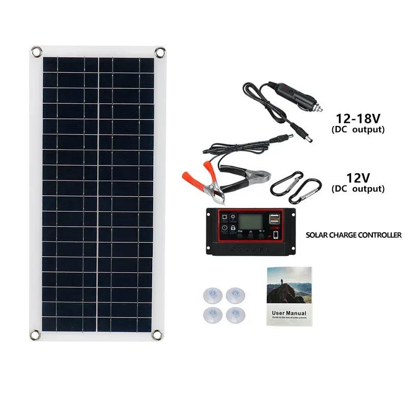 Enagua Mart 1000W Solar Panel Kit - 12V Solar Cell with 10A-100A Controller for RV, Car, Home, and Outdoor Use - Enagua Mart