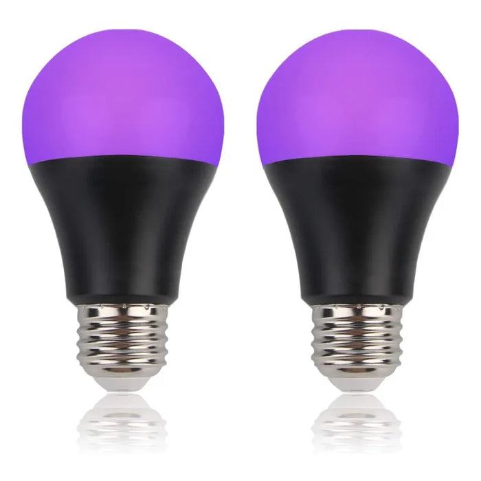 Enagua Mart 9W LED Black Light Bulb - E27 UV 395nm for Body Paint, Club Party, and Glow in the Dark Effects