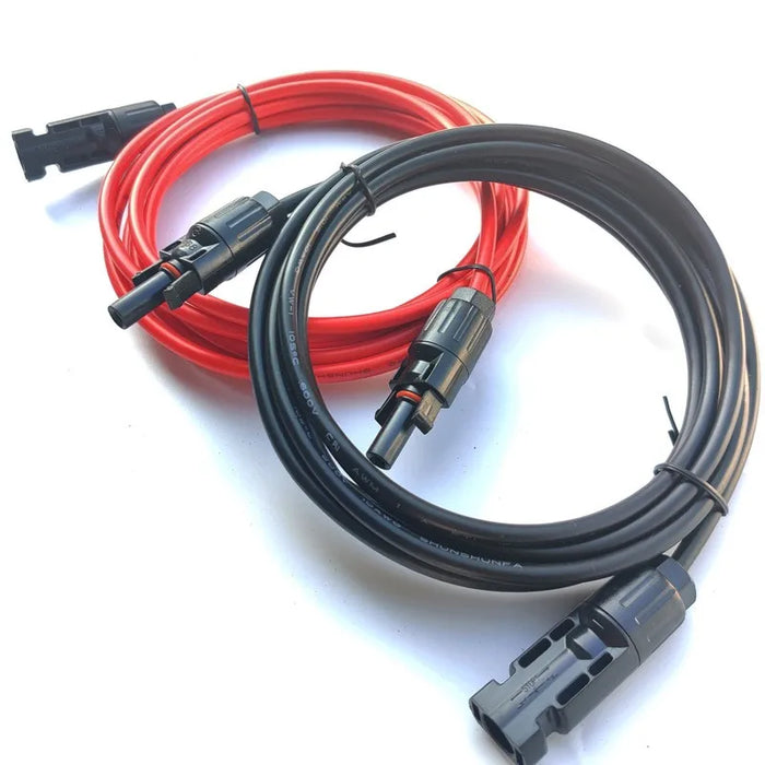 Enagua Mart Solar Cable PV Wire Extension - 1-10M, Red/Black, 4mm/6mm with Waterproof Connector