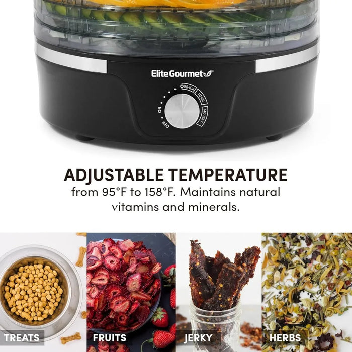 Enagua Mart Gourmet Food Dehydrator - 5 BPA-Free Trays with Adjustable Temperature Controls