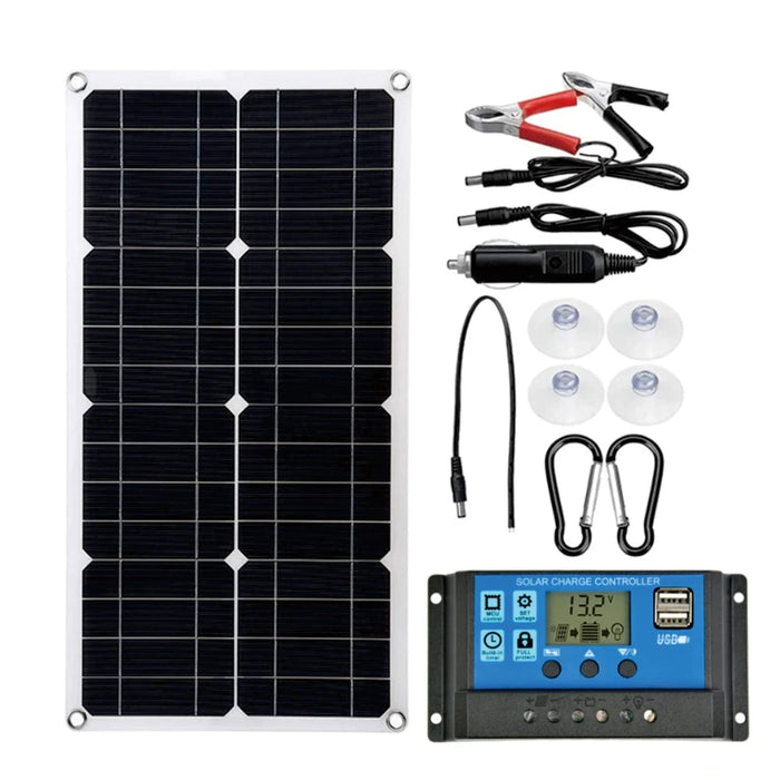 Enagua Mart 800W Portable Solar Panel Power Bank - 12V Solar Panel Kit with Controller for Home, Camping, RV, and Car