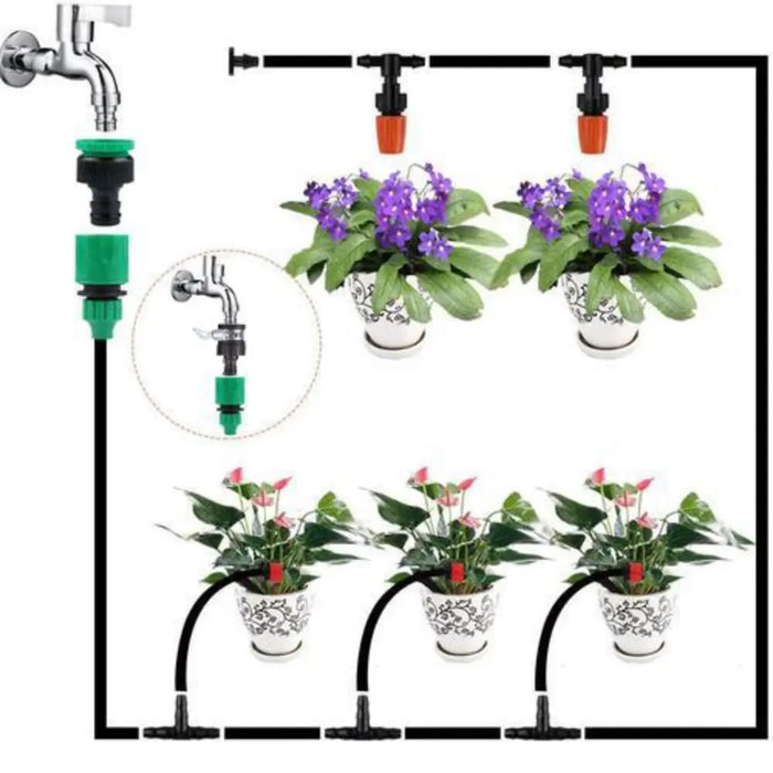 Enagua Mart Adjustable Garden Drip Irrigation Kit - 10/20/30m Automatic Plant Watering System with 1/4'' Nozzles