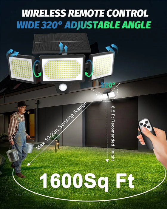 Enagua Mart 304 LED Solar Light Outdoor - Motion Sensor and IP65 Waterproof