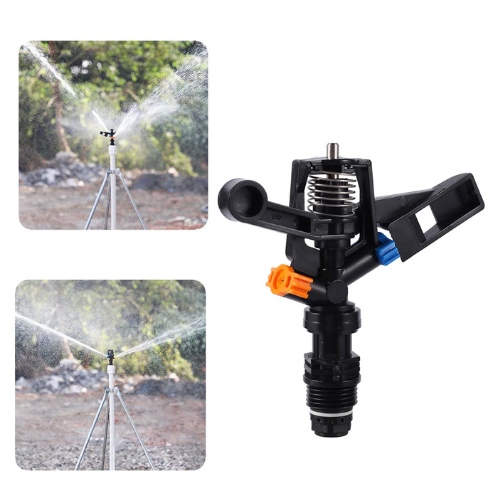 Enagua Mart 1/2" Male Thread Auto Rotary Rocker Sprinkler - Lawn and Garden Irrigation Watering Nozzle for Farms and Greenhouses