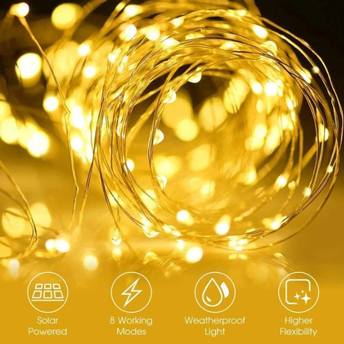 Enagua Mart Solar String Light - Outdoor Garden Fairy Twinkle LED Waterproof Lamp for Christmas Party