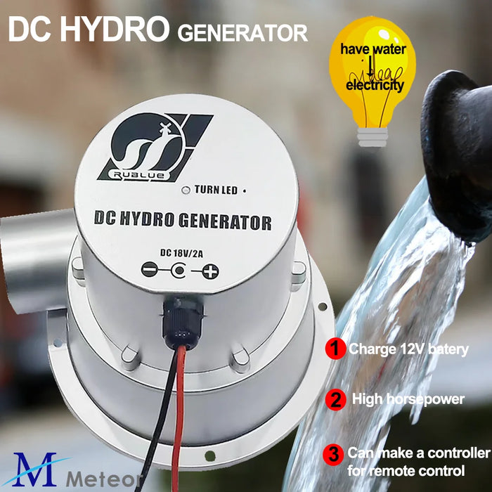 Enagua Mart 100W/50W Water Turbine Generator - 18V/36V DC Hydraulic Generator for Outdoor Hydro-Electric Power