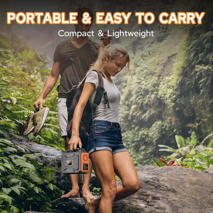 Enagua Mart Portable Power Station 300W Solar Generator - 280Wh with AC Outlet, Pure Sine Wave, DC for Camping and Outdoor Adventures