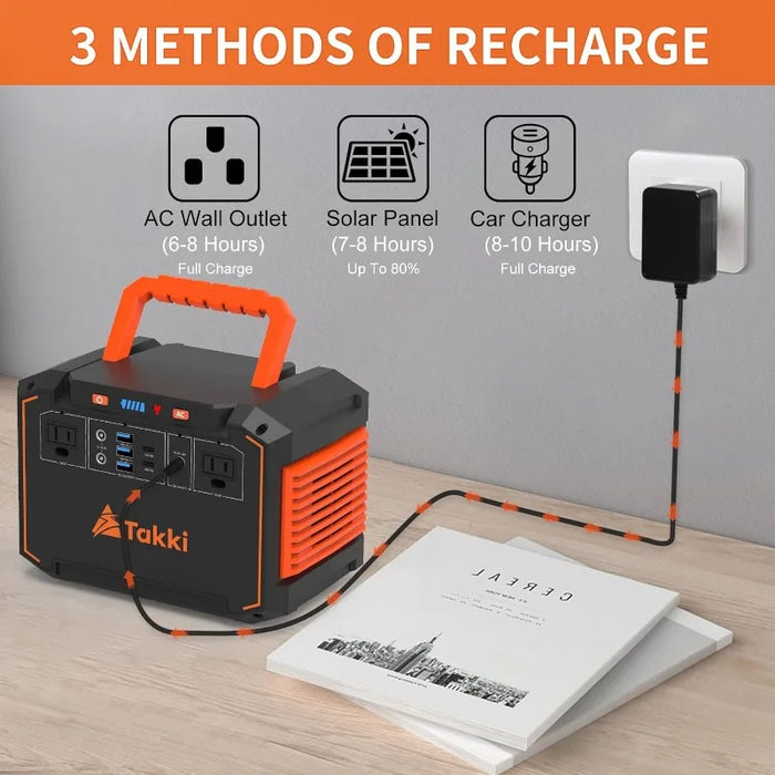 Enagua Mart 300W Portable Power Station - Camping with 110V AC Outlet and USB Ports