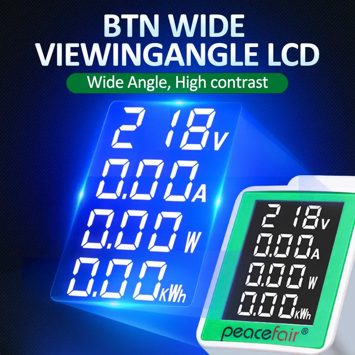 Enagua Mart PZEM-008 DIN Rail Electricity Digital Power Energy Meter - Watt KWh Monitor with Ammeter and Voltmeter (AC 50-300V, 100A)