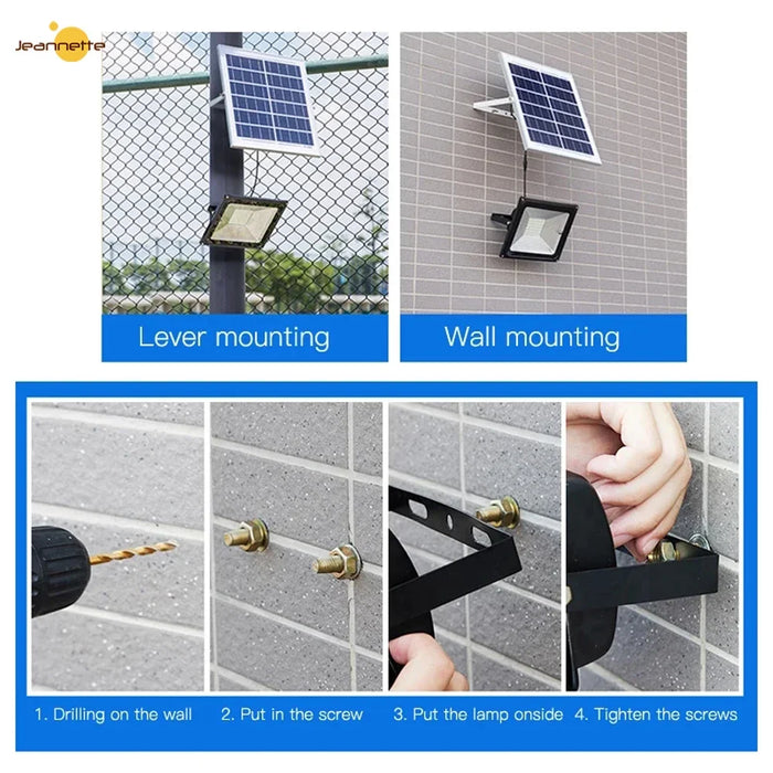 Enagua Mart 100W LED Solar Energy Light - Waterproof Outdoor Solar Spotlight Lamp Floodlight