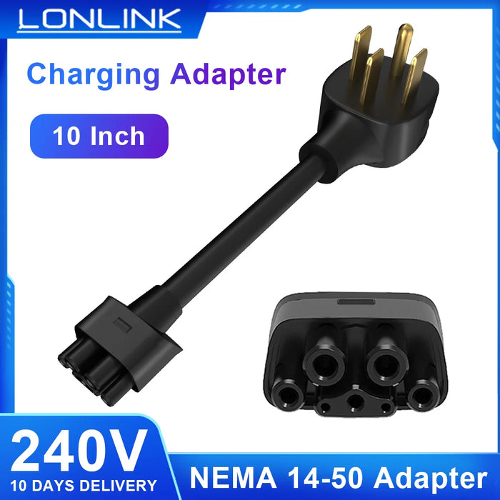 Enagua Mart Tesla NEMA 14-50 Gen 2 EV Charger Extension Cord - 14-50P 4-Prong 32 Amp for Tesla Model 3