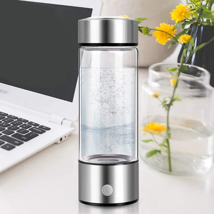 Enagua Mart Portable Hydrogen Water Generator - USB Rechargeable Alkaline Ionizer for Hydrogen-Rich Health Water