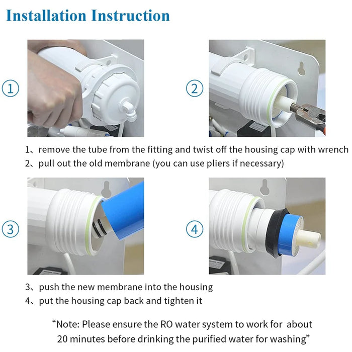 Enagua Mart RO Membrane Cartridge - For Reverse Osmosis Drinking Water Filtration System