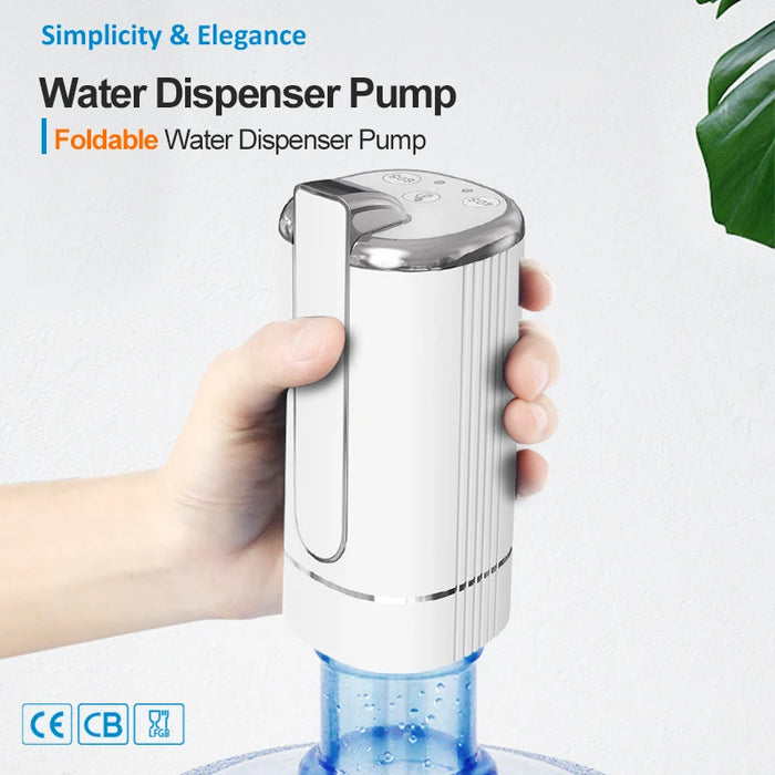 Enagua Mart Foldable Water Bottle Pump - Automatic Electric Water Dispenser for Home and Office Use