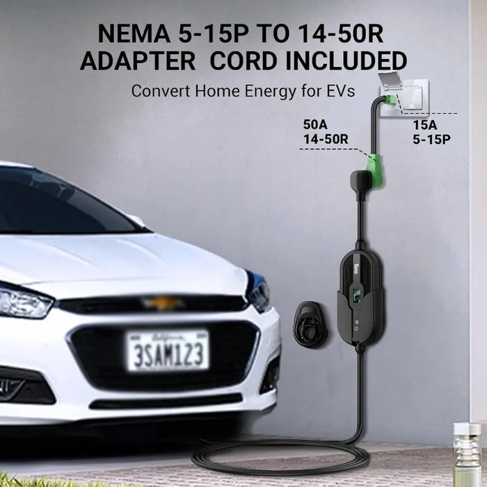 Enagua Mart Electric Vehicle Charger for Level 1 & 2 - J1772 32A Portable NEMA 14-50