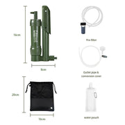 Enagua Mart Portable Hand Pump RO Water Filter Purifier - Emergency Survival Kit for Hiking, Camping, and Travel - Enagua Mart