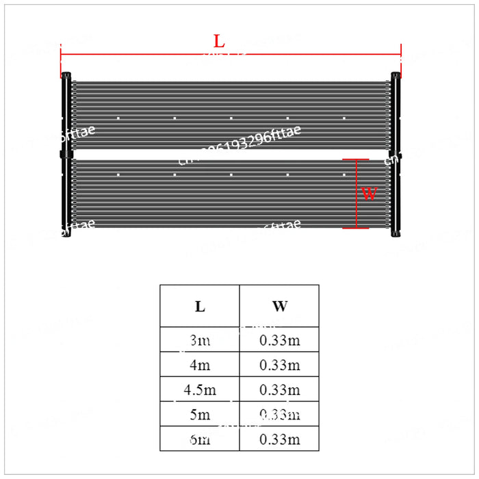 Enagua Mart Black Rubber Solar Heating Mat - 3M NBR Sun Energy Mat for Swimming Pool and Hot Water Systems