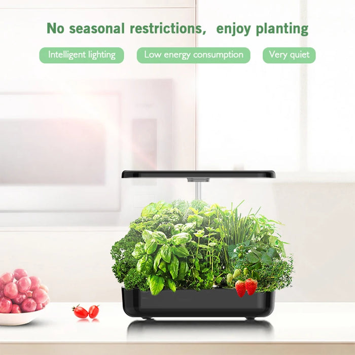 Enagua Mart Hydroponics Growing System - 12 Pods Indoor Herb Garden with LED Grow Light Smart Garden Planter