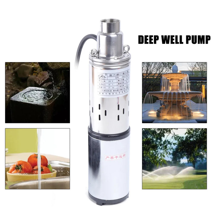 Enagua Mart 12V-24V-48V Solar Water Pump - Deep Well Submersible Pump for Farm and Agricultural Irrigation